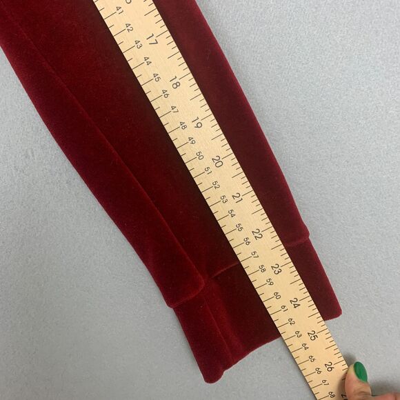 Lauren Ralph Lauren Women’s Medium Velvet Crest Zip Jacket Rich Red Glam Street - Picture 8 of 13